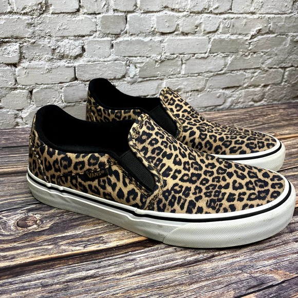 Vans Leopard Print Slip-On Sneakers - Picture 1 of 7